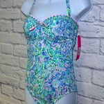 Lilly Pulitzer Sz 10 Surf Blue SOLEIL IT ON ME JAGGER SWIMSUIT One Piece NWT Photo 7