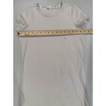 Calvin Klein NEW T-Shirt Dress Women XS Creme Stretch Cotton Minimal Old Money Photo 3
