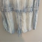 Cloth & Stone Chambray Acid Washed Sleeveless Romper Tie Waist Size Large Photo 3
