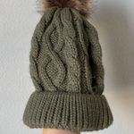 LA Hearts Green Cable Knit Beanie Photo 1