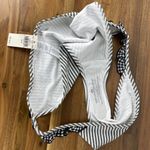 Aerie  Bikini Bottom Women M Black White Stripe Gingham Ruffle Full Coverage NWT Photo 4