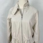 Baldwin Long Utility Jacket in Stone Ladies Sz XS Khaki Neutral Coat Cotton Photo 1