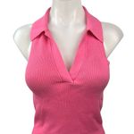 Abercrombie & Fitch Pink Ribbed Knit Collared Polo Pullover Sweater Vest Top M Photo 0