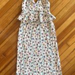 Future Collective Floral Empire Waist Ruffle Midi Dress Size 6 Pink Photo 2