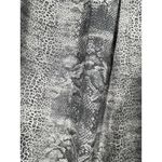 EST 1946 Women Snake Print Button Shirt Dress Roll Tab Sleeve Pocket Gray XL Black Photo 7