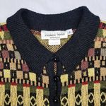 French Rags Womens Vest Multicolor Geometric Sweater Size 2 Gold Photo 11