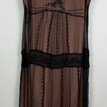 Spiegel Vtg Midi Dress Women's 10 Black Overlay Embellished Whimsigoth Fairy NWT Photo 0