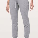 Lululemon Warm Down Jogger In Heather Core Medium Grey Size 6 Photo 0