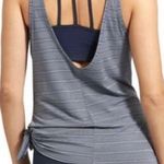 Athleta Strappy Striped Built in Bra Workout Athletic Tank Top Photo 1