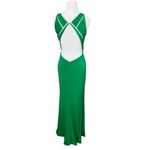 La Femme Kelly Green Mesh Paneled Prom Dress Photo 4