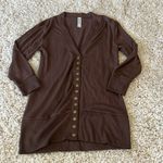 Zenana Outfitters NWOT Brown Snap Cardigan Photo 0
