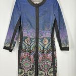 Etro Milano‎ Paisley Printed Colorful Snap Up Coat Lined Made In Italy Size 42 Photo 0