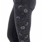 Seven 7 Jeans Black Floral Embroidered Skinny Jeans Photo 1