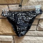 Venus Vintage Swimwear Bikini Black White Scroll Print Y2K 34b top Medium Bottom Photo 2