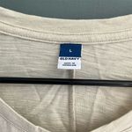 Old Navy  Women's Beige Waist-Defined‎ Midi Dress L Short Sleeve Cutout Back Photo 4