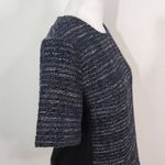  Metallic Navy Tweed Top Size Small NWOT Ava Dressy Tweed Blouse Photo 3