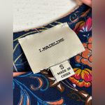 I. Madeline Woman’s Floral Formal Long Sleeve Classic Chic Dress Size Small Blue Photo 2