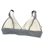 Aerie Triangle Navy Blue White Checkered Gingham Bikini Swim Top XL Photo 4