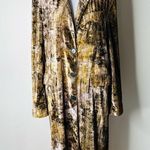 ZARA  Olive and Brown Tie Dye Velvet Coat Photo 1