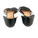 Womens D'Orsay Sandals Strappy Slip On Faux Leather Black Size 36 US 6 Photo 2