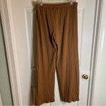 People of Leisure Brown Ribbed organic Cotton Women's Wide Leg Pants Size XL Photo 4