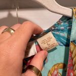 Victoria's Secret Vintage gold label  Silk Robe Seashells Print Aqua Blue L *read Photo 2