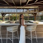 ZARA  maxi dress gown bodycon halter plunge neck party formal wedding evening Photo 3