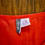 Womens Embroidered Top Blouse Boho Tunic Coral Pink Balloon Sleeve Size L XL Photo 6