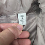 Levi's Levi’s Light Gray Hooded Puffer Vest Zip Front Drawstring Waist NWT Size Medium Photo 8