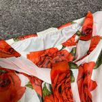 Peach Love  California Women Shirt Top Blouse Pullover Cold Shoulder Floral Print Photo 15