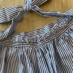 See You Monday Womens  Blue/White Stripe Midi Skirt - L Photo 5