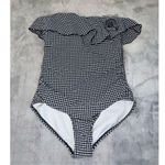 NEW Gingham Navy Blue Women’s One Piece Swimsuit Blue Size M Photo 0
