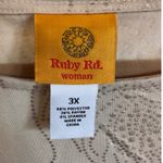 Ruby Rd‎ Woman 3X Beige Silver Embellished Feather 3/4 Sleeve Top Blouse Tan Size undefined Photo 2