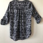 Decree Womens Tunic Blouse 3/4 Sleeves Black & White Photo 3