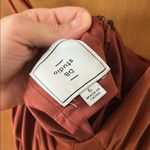 Orange Ruched Spaghetti Strap Maxi Gown Size 6 Photo 2