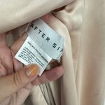 After Six  Beige Satin V Neck Spaghetti Strap Floor Length Gown Dress Sz 4 Photo 6