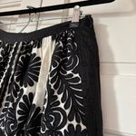 Ulla Johnson  Francesca Satin Trim Floral Appliqué Black White Midi Skirt Size 4 Photo 11