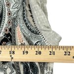 Rose + Olive  Paisley Print Short Sleeve Top L Round Neck Loose Fit Drapey Photo 12