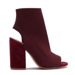 Steve Madden Fair Burgundy Sock Bootie Heels Size 6.5 Photo 0