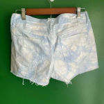 Old Navy  Diva Tie Dye Blue White‎ Denim Jean Shorts Cutoffs Cute! Photo 2