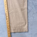 Talbots  Women's 16 Stretch Cotton Pinstripe Cropped Pants Beige Tan Straight Leg Photo 6