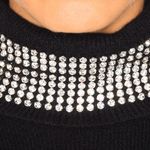 Alexander Wang Crystal Turtleneck Turtleneck Pullover Sweater Black Photo 11