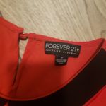 Forever 21  Plus 1X Red Black Collared Long Sleeve Top Blouse Shirt Dressy Career Photo 1