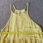 NWOT Halter Ruffle Spaghetti Strap Tank Top Gold Size L Photo 3