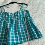 Amanda Uprichard ✨ Women’s Blue White Gingham Tank Top Large Photo 9
