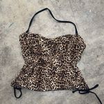 American Vintage Vintage y2k Cheetah leopard print bustier halter top Photo 0