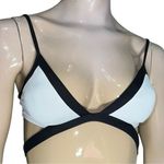 l*space L* Women’s Size S Black White Colorblock Cut Out Bikini Top Photo 0