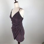 Revolve  NBD Andela multicolored metallic wrap style ruched side mini dress M Photo 3