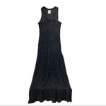 Robin K Sleeveless Midi Dress Sheer Swim Cover Up Size Small gray slip Photo 1