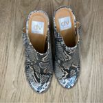 DV Dolce Vita Snakeskin Animal Print Slip On Block Heel Mules Women's Size 8 Gray Photo 5
